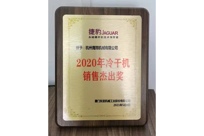 冷干機銷售杰出獎
